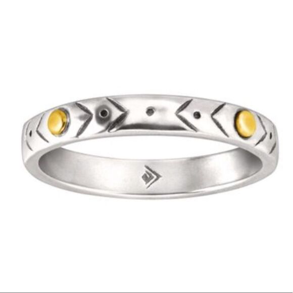 SILPADA Two Tone VARIED DETAILS Stacking Ring Sz 7 NIB - Picture 3 of 14